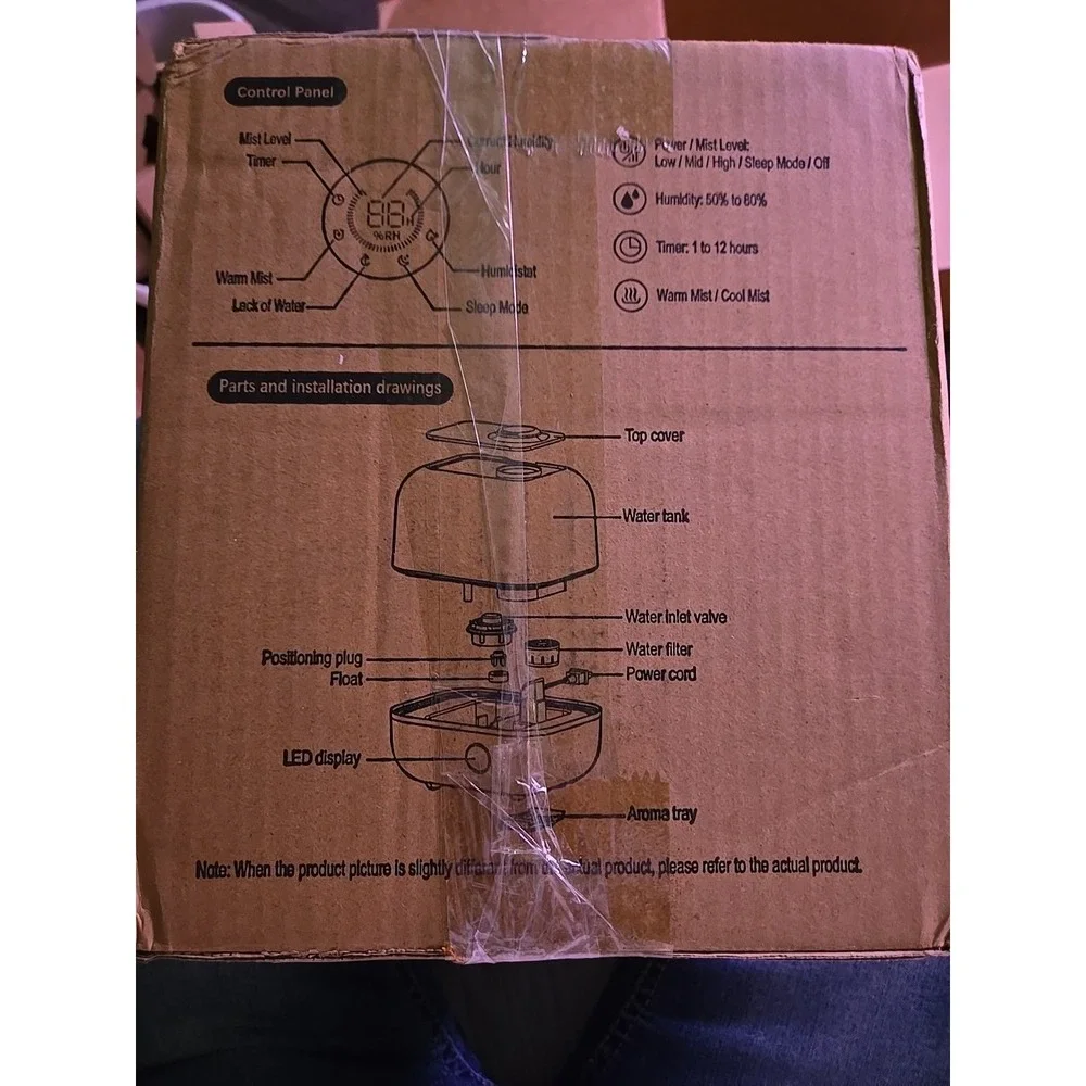 HUMIDIFIER FOR ROOM, COOL & WARM MIST ULTRASONIC AIR‎ HUMIDIFIERS NIB